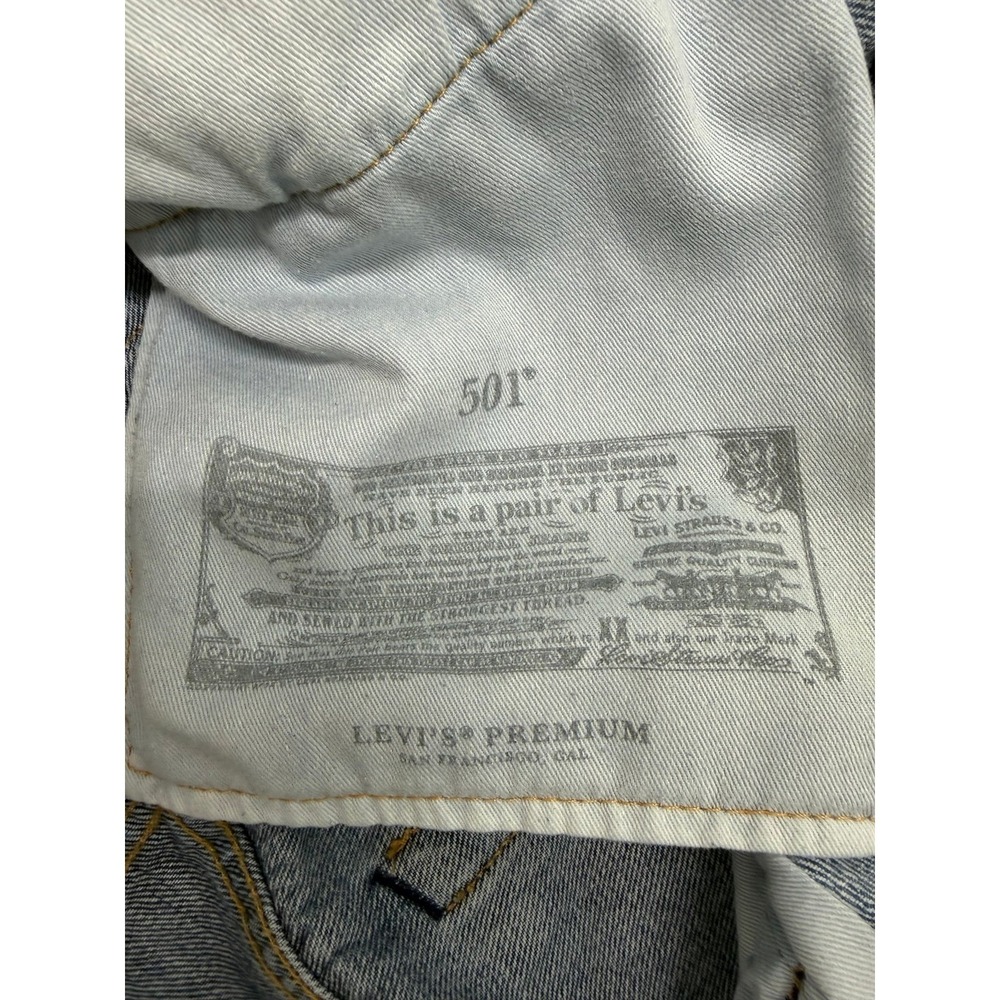 Levi's Jeans Men's 38 Blue 501 Premium Dark Wash Button Fly Straight Denim 38x34 - Picture 6 of 10